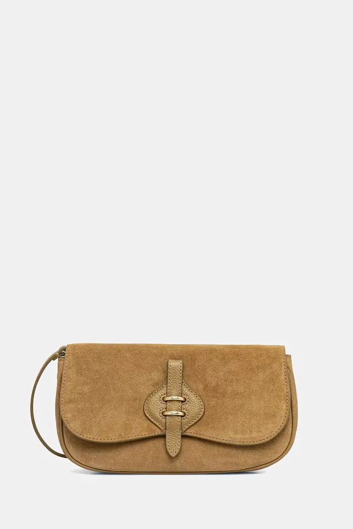 Coccinelle borsa in pelle scamosciata Verde