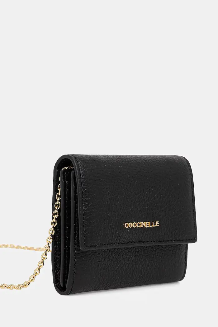Coccinelle pochette di pelle Nero