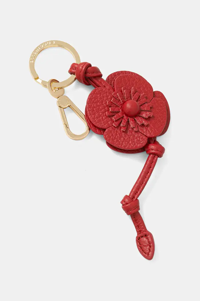Coccinelle portachiavi in pelle Rosso