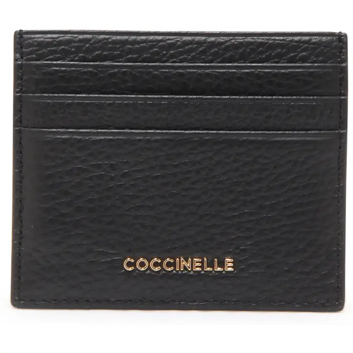 Coccinelle Portafoglio PORTACARTE METALLIC SMALL WO CARD-HOLDER 10x8 cm Nero