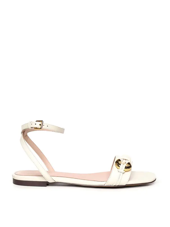 Coccinelle Sandali piatti in pelle Beige