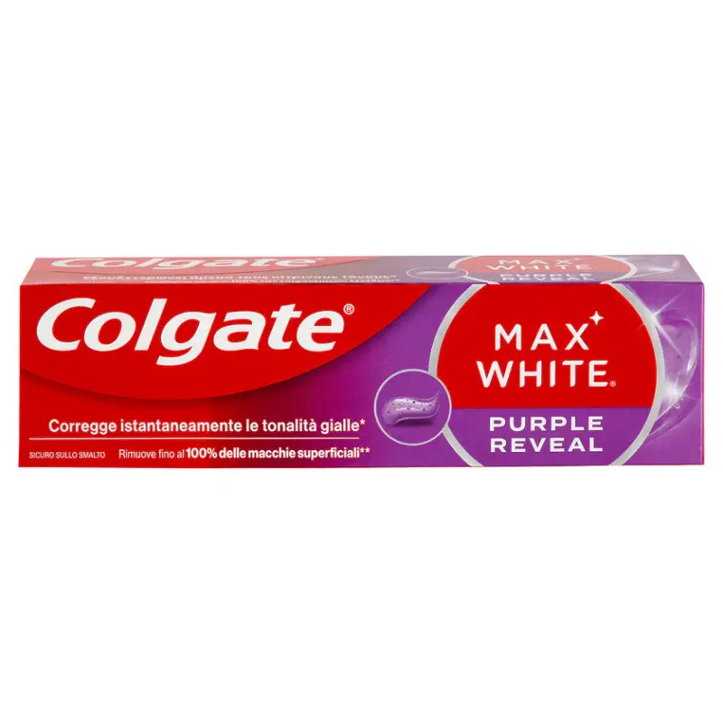 Colgate Dentifricio Sbiancante Max White Purple Reveal 75 ml