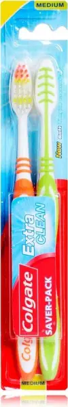 Colgate Spazzolino Da Denti Extra Clean Setole Medie Una Confezione Da 2 Spazzolini