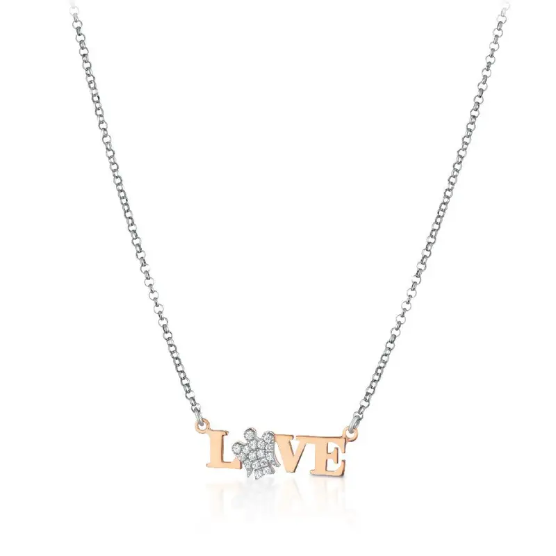 ROBERTO GIANNOTTI Collana Love In Argento con Angelo