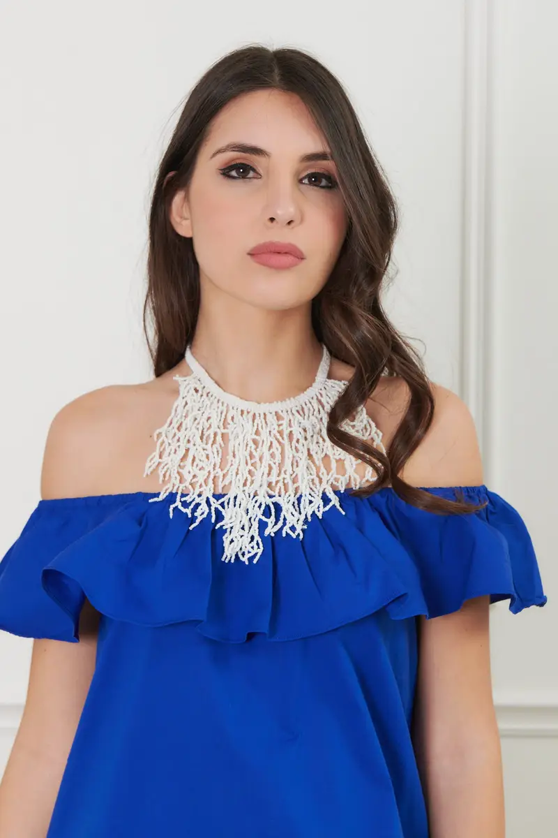 Moda Mare Positano COLLANA MULTIFILI E PERLINE | Colore: Bianco