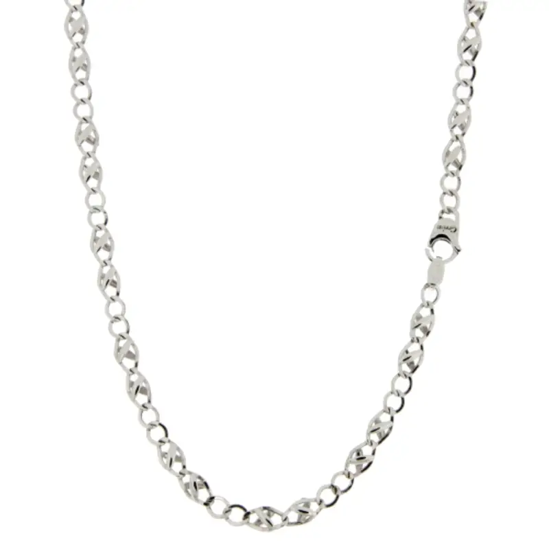 Gioielleria Lucchese Oro Collana Uomo Oro Bianco GL101077