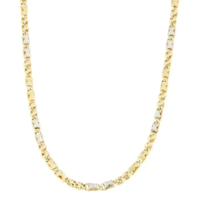 Gioielleria Lucchese Oro Collana Uomo Oro Giallo Bianco GL100327