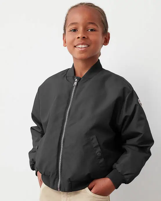 Bomber Colmar Originals nero in nylon idrorepellente a maniche lunghe