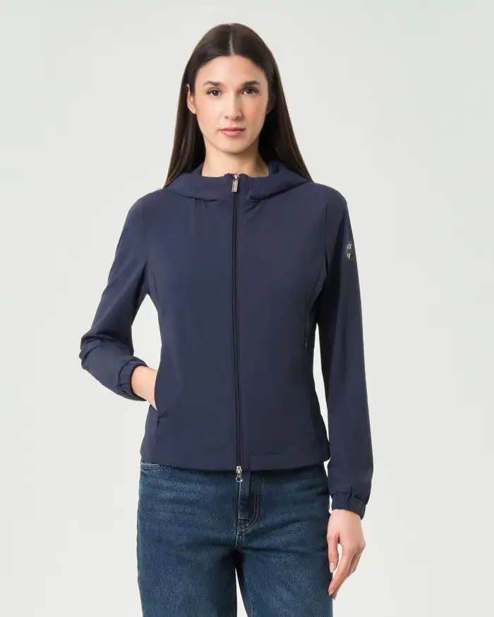 Colmar Originals Giacca blu in tessuto tecnico stretch con cappuccio