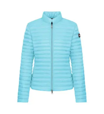 per donna 2223A-9VX Giubbotto imbottito blu con collo in piuma (42), Casual, Poliestere