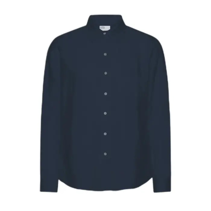 Colorful Standard Camicia di lino a maniche lunghe Bleu
