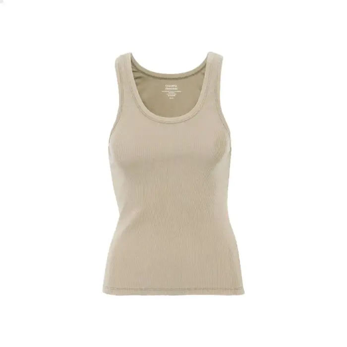 Colorful Standard Canottiera a coste da donna Organic oyster grey Beige