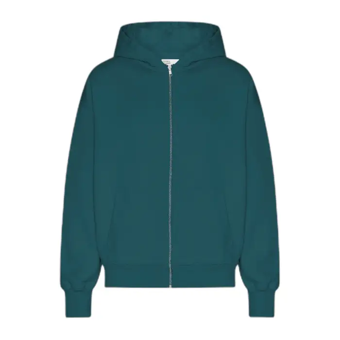 Colorful Standard Felpa con cerniera a cappuccio Organic Vert