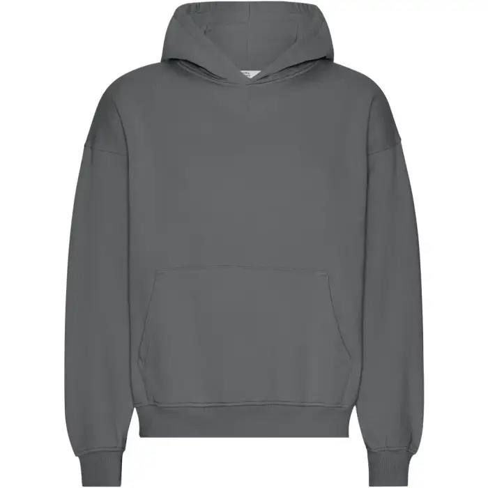 Colorful Standard Felpa oversize con cappuccio Organic Lava Grey Gris