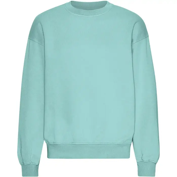 Felpa oversize con scollo rotondo Colorful Standard Organic Teal Blue Bleu