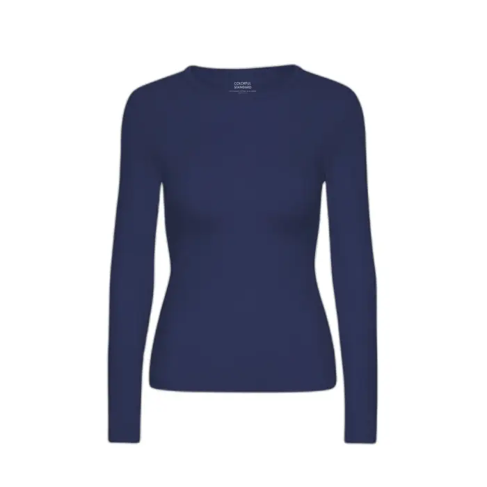Colorful Standard Maglietta a manica lunga da donna Organic Bleu