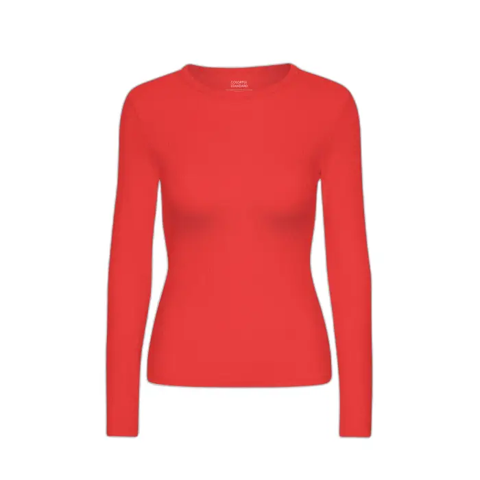 Colorful Standard Maglietta a manica lunga da donna Organic Rouge