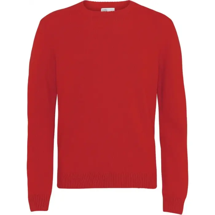 Colorful Standard Maglione girocollo in lana Classic Merino scarlet red Rouge