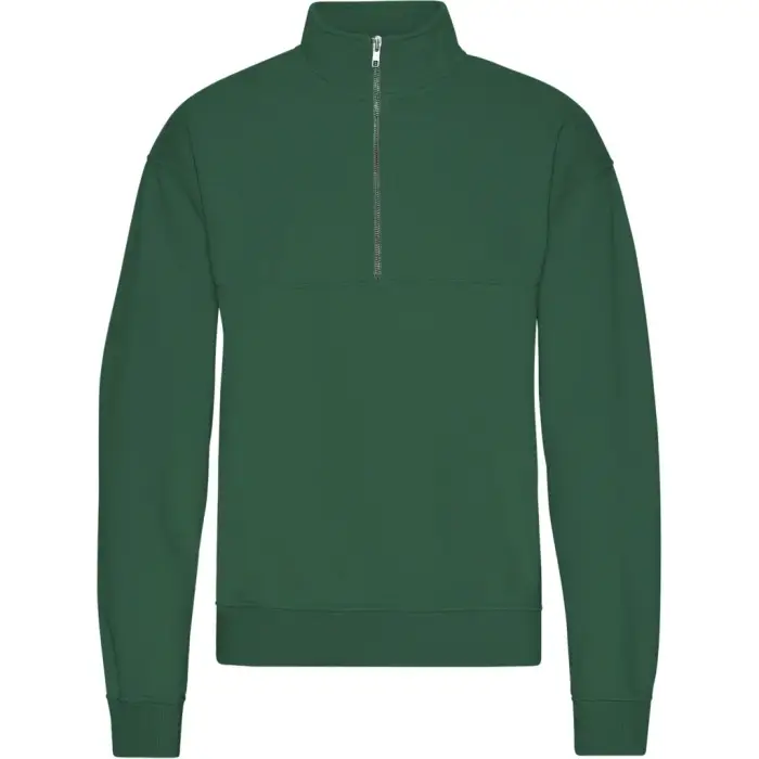 Maglione in merino con zip 1/4 Colorful Standard Emerald Green