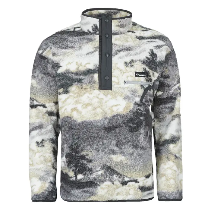 Columbia Felpa HELVETIA II PRINTED HALF SNAP FLEECE Grigio