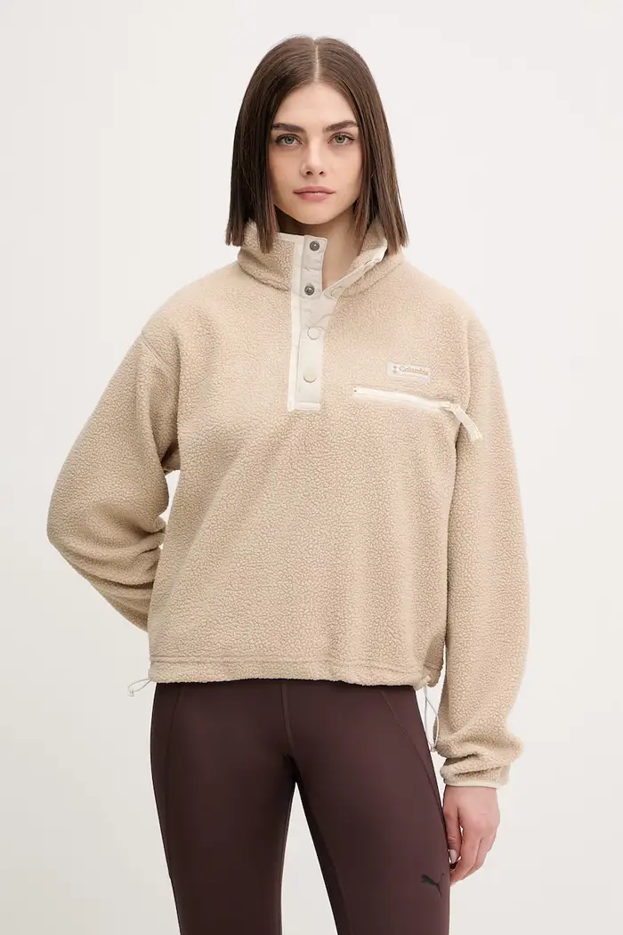Columbia felpa sportiva da donna in pile Helvetia Beige