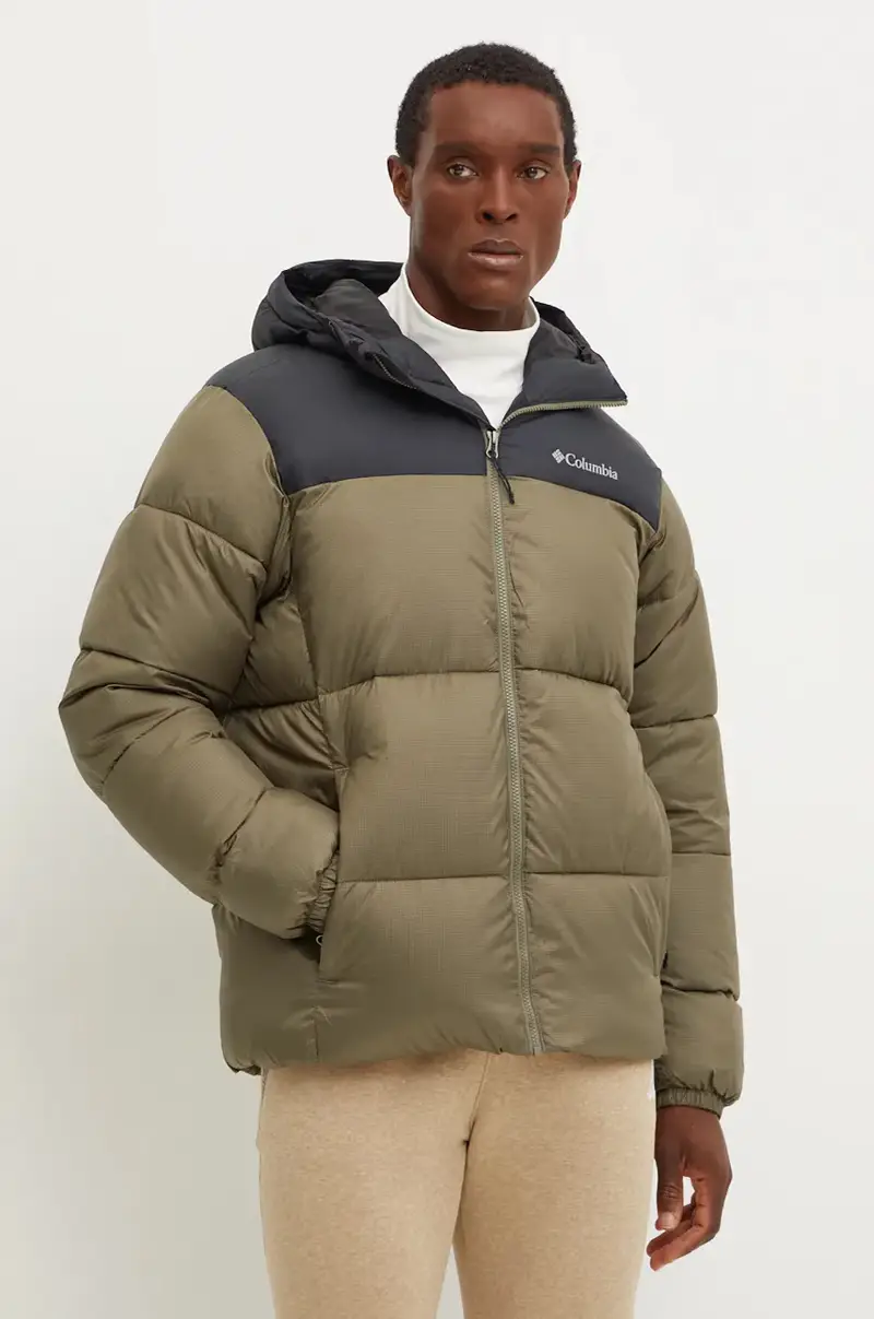 Columbia giacca Puffect uomo colore verde 2086851