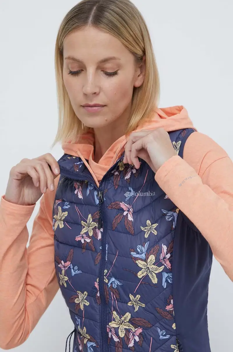 Columbia giubbotto da sport Powder Pass colore blu navy 1832222