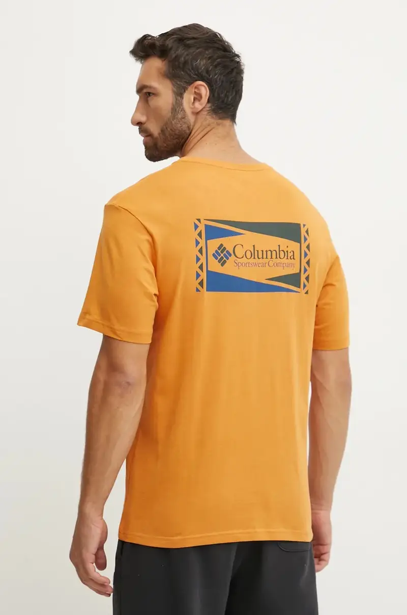 Columbia t-shirt in cotone colore arancione