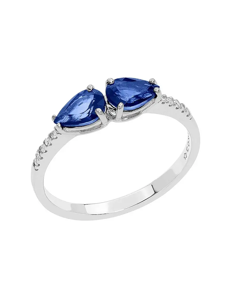 Comete Anello GIOIELLI Gocce di Stella, diamanti e zaffiro ANB2635