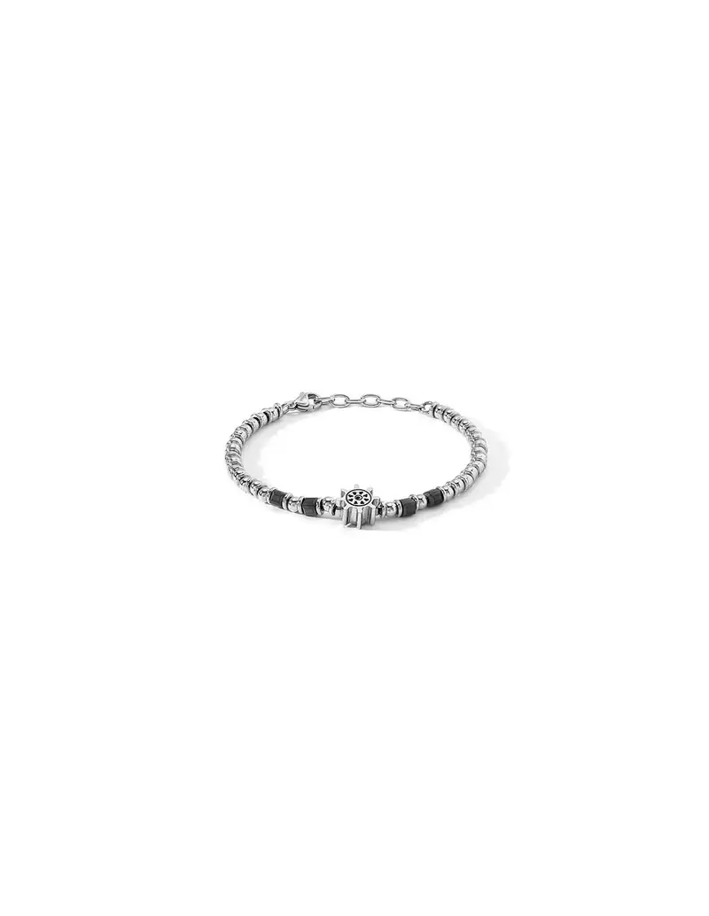 Comete Bracciale GIOIELLI Uomo UBR 1266 in acciaio con timone ed ematite grigia