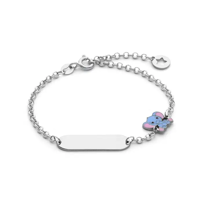 COMETE GIOIELLI Bracciale In Argento Con Elefantino Colorato