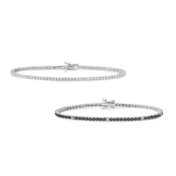 COMETE GIOIELLI Bracciale Tennis In Argento E Cristalli