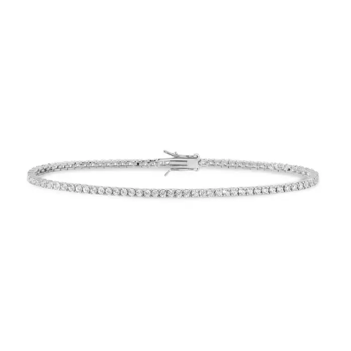COMETE GIOIELLI Bracciale Tennis In Argento E Zirconi Bianchi