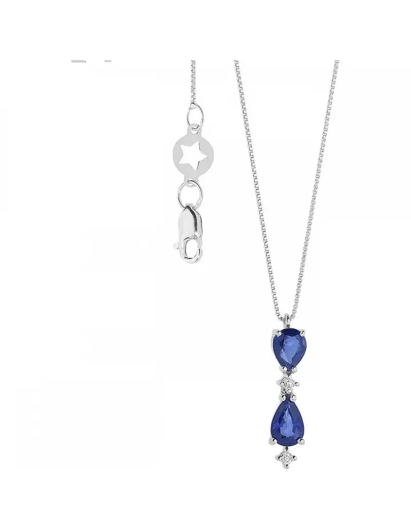 Comete Girocollo GIOIELLI Storia di Luce in oro, diamanti e zaffiro GLB1606