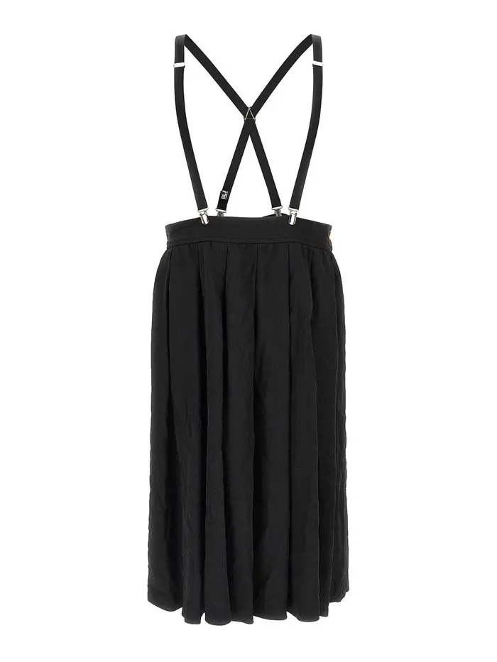 Comme Des Garcons Gonna con bretelle Nero