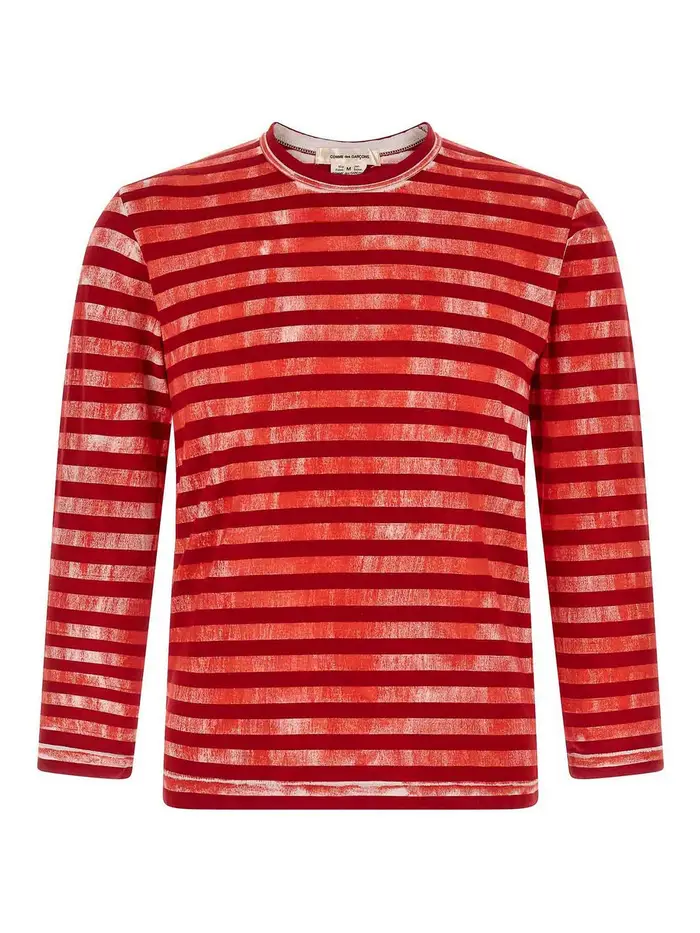 Comme Des Garcons Maglietta a righe Rosso