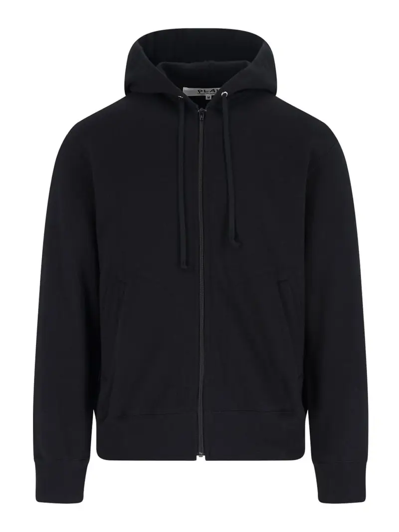 Comme des Garçons Play Felpa Zip Logo Nero