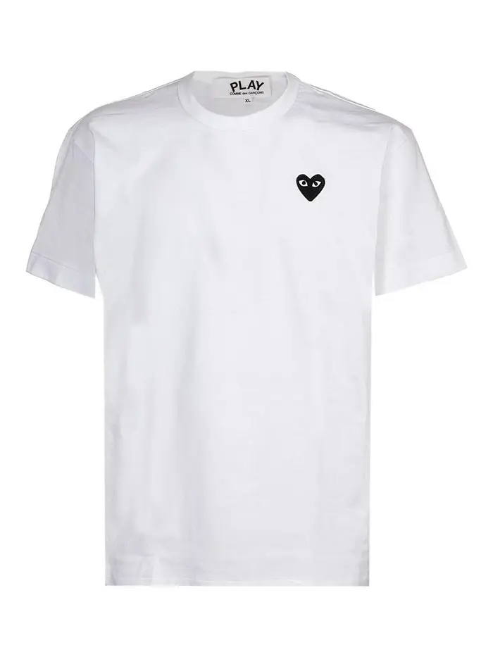 Comme des Garçons Play T-shirt da uomo lavorata a maglia Bianco