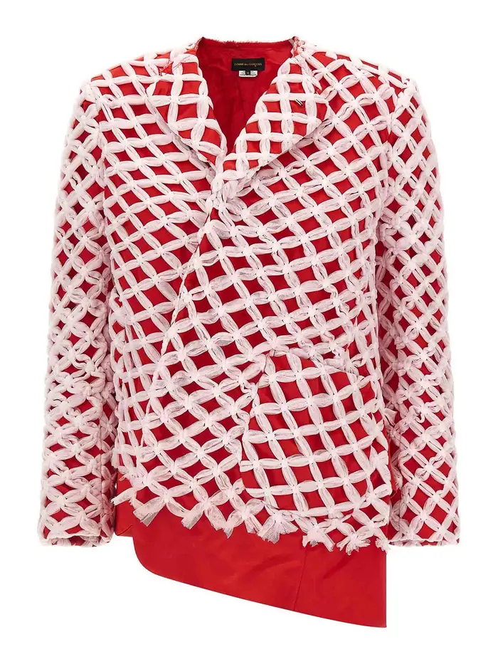 Comme Des Garcons Tulle Weave Blazer Multicolore