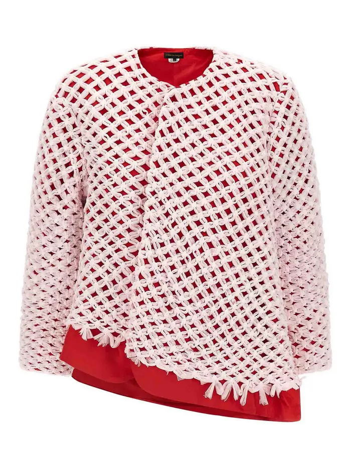 Comme Des Garcons Tulle Weave Blazer Multicolore