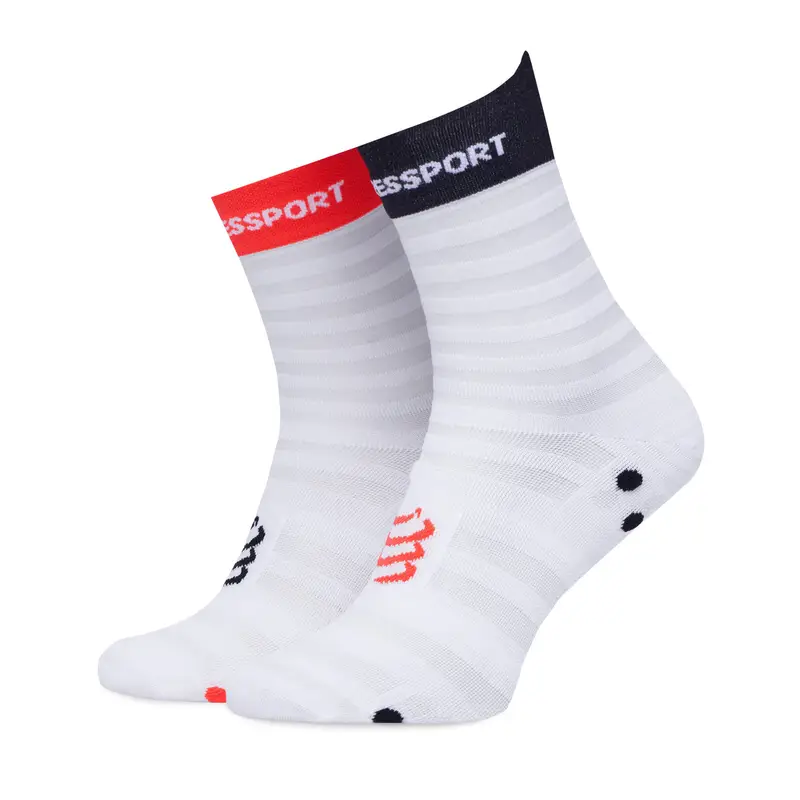 Compressport Calzini corti Pro Racing Socks v4.0 Ultralight Run Low XU00051B Bianco