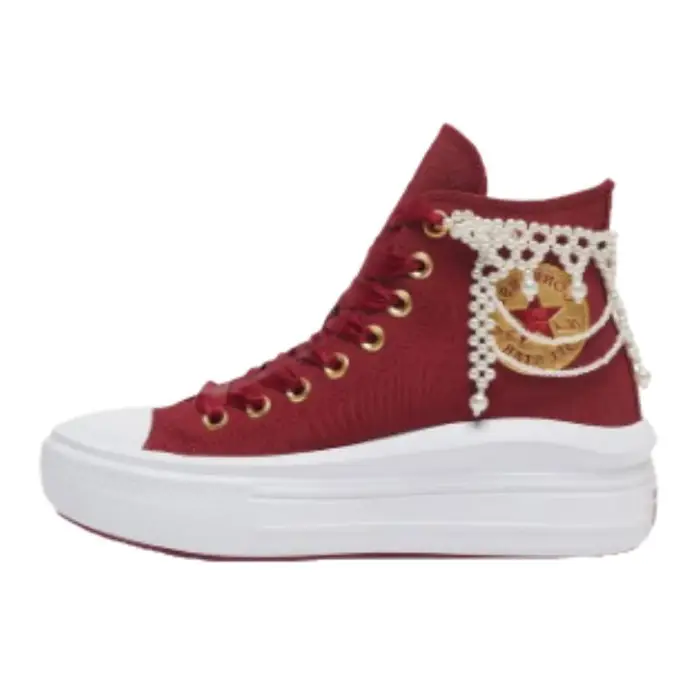 All Star Move Fashion Comode Resistenti High-Top Scarpe Casual Lifestyle Donna sneaker Rosso A12771C 37 5