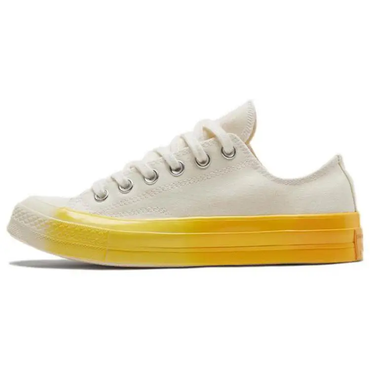 Converse anni 70 Chuck Taylor All Star Scarpe da Ginnastica in Tela Basse Sfumate Donna Sneakers Bianco Sporco Giallo A00534C