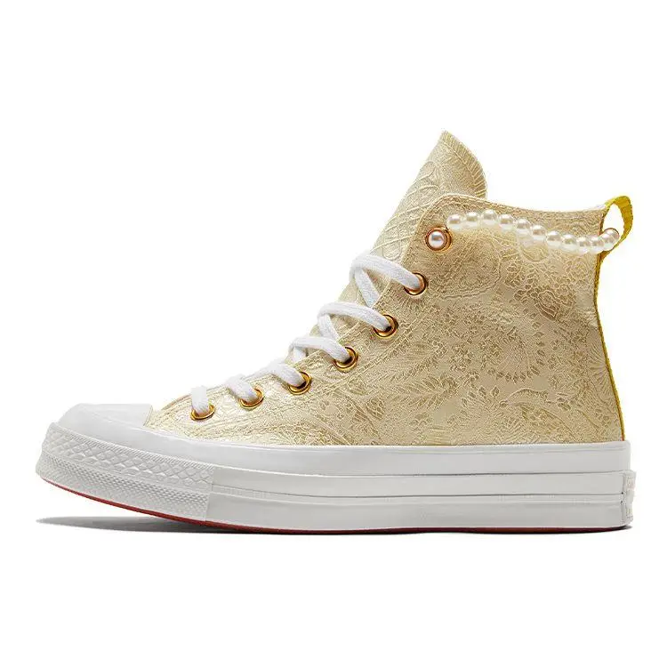 Converse anni 70 Versatili Sneakers Alte in Tela da Giorno Unisex Champagne-Oro 173201C