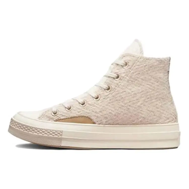 Converse Chuck 1970S Cozy Utility Trendy Versatile Traspiranti Leggeri Scarpe di Tela Alte Sneakers Unisex Beige A01338C