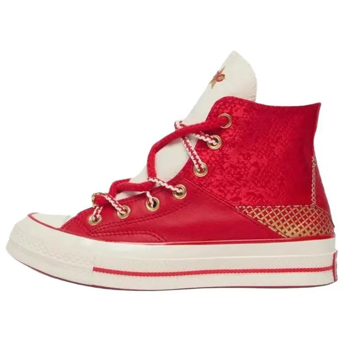 Converse Chuck 70 High Capodanno Lunare - Rosso Smalto Pelle di Serpente Sneakers Unisex Egret Days-Ahead A13349C