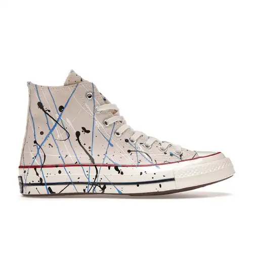 Converse Chuck 70 High Paint Splatter - Egret Sneakers Unisex Crema Blu Digitale 170802C