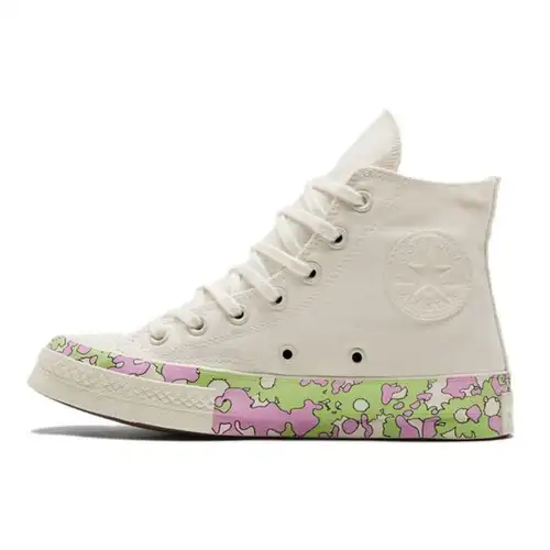 Converse Chuck 70 High Sneakers da Donna Crafted Florals Crema Egret Beyond-Pink A01187C
