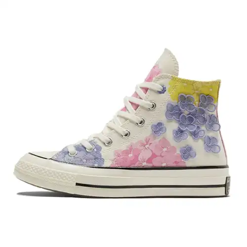 Converse Chuck 70 High Sneakers Floreali Donna Crema Beige Giallo 570580C