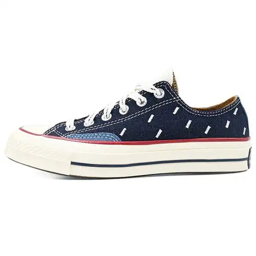 Converse Chuck 70 Low Indigo Boro - Midnight Navy Sneakers Unisex Blu Egret Granato 171065C 36 5